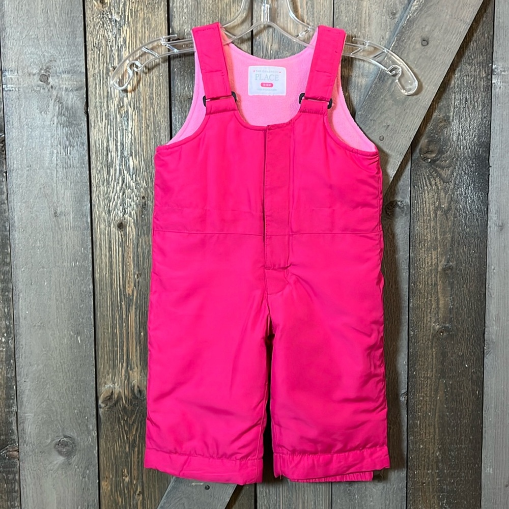Pink snowsuit overalls fleece lined winter outfit jumper kids ski snowboard